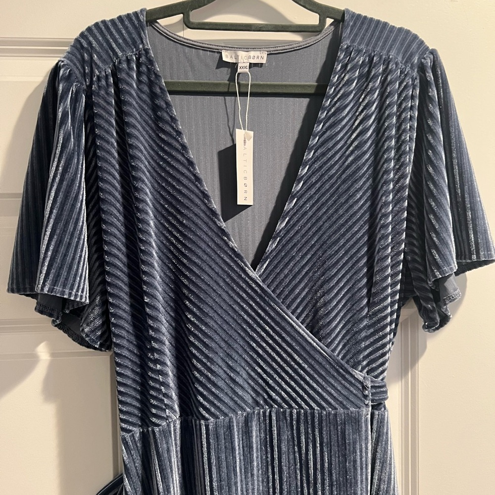 Baltic Born - Andi Ribbed Velvet Wrap Dress